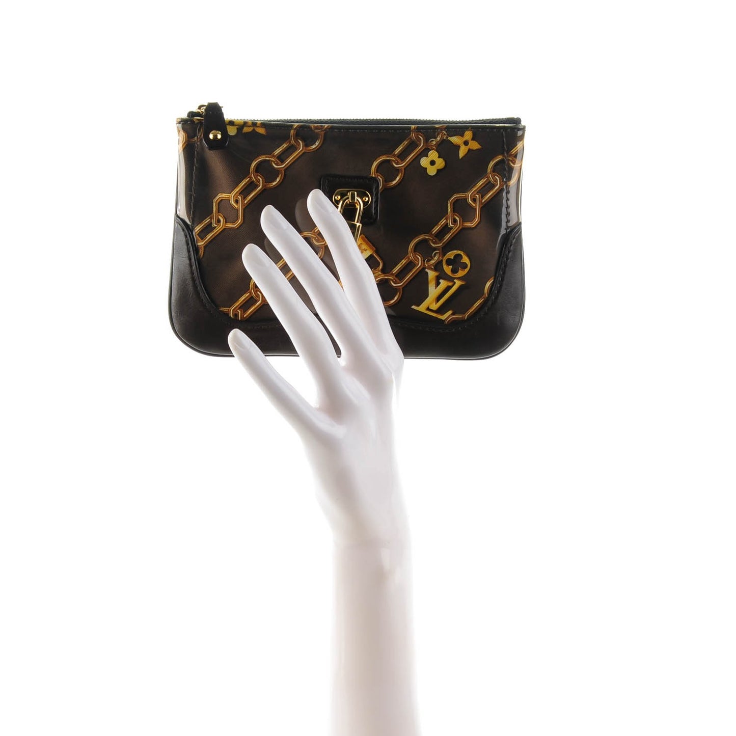 Monogram Charms Pochette Plate Taupe
