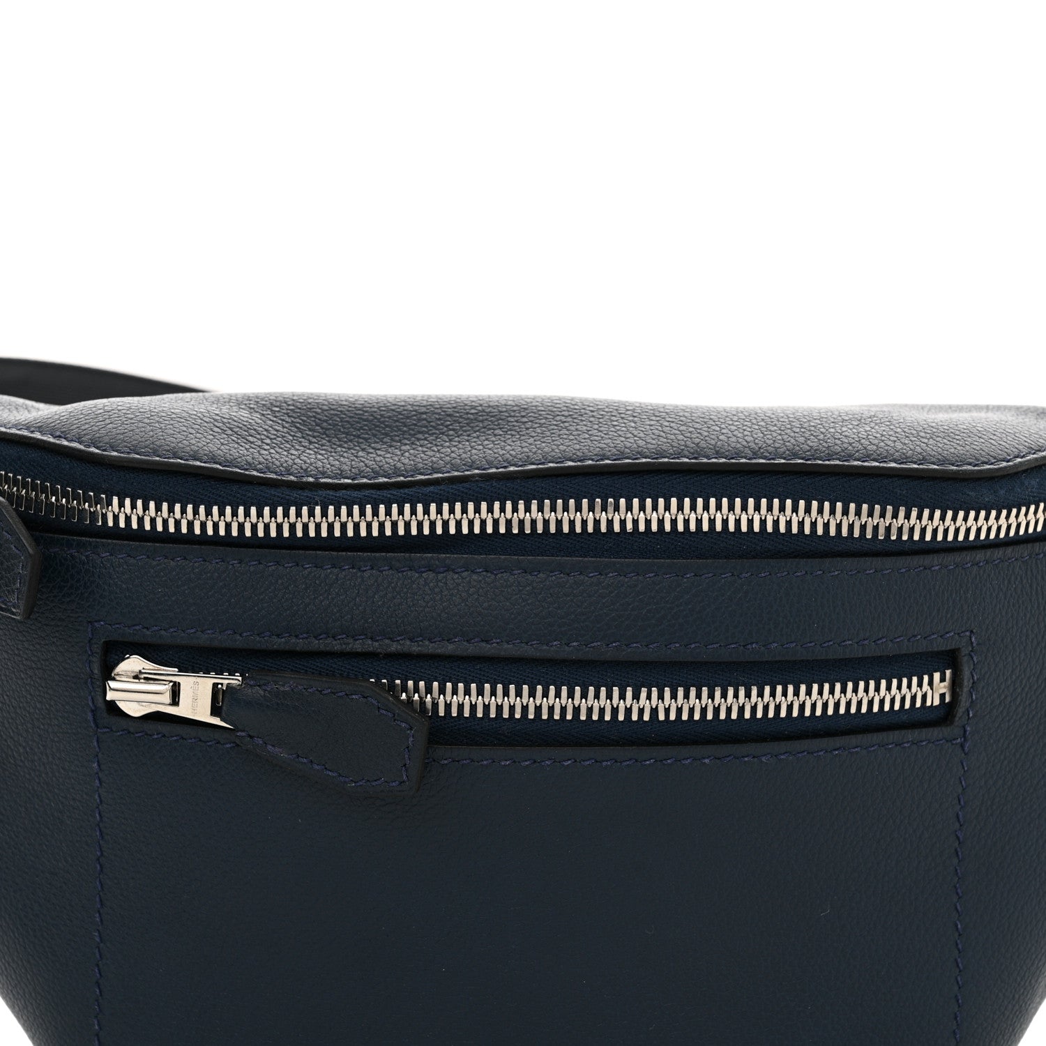 Hermes Taurillon Cristobal Cityslide Belt Bag PM Bleu De Prusse 8 of 10