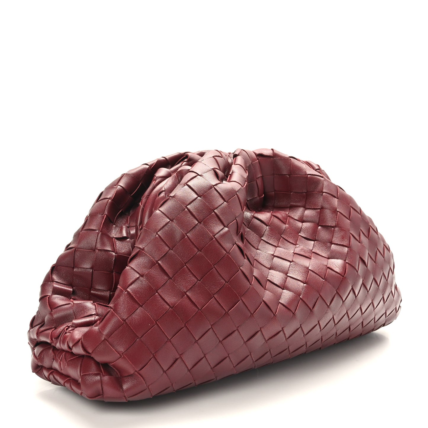 Nappa Maxi Intrecciato The Pouch Oversized Clutch Bordeaux
