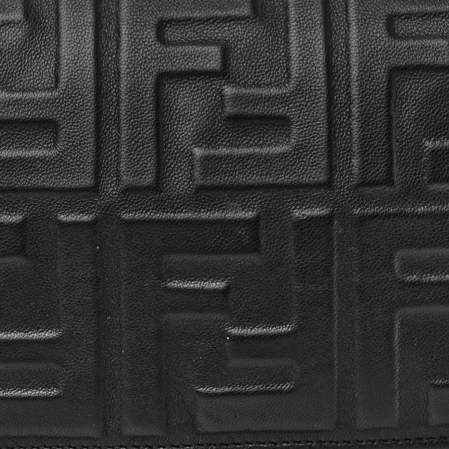 Fendi Nappa FF 1974 Embossed Mini Expandable Flap Bag Black 9 of 11