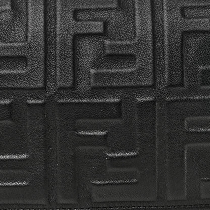 Fendi Nappa FF 1974 Embossed Mini Expandable Flap Bag Black 9 of 11