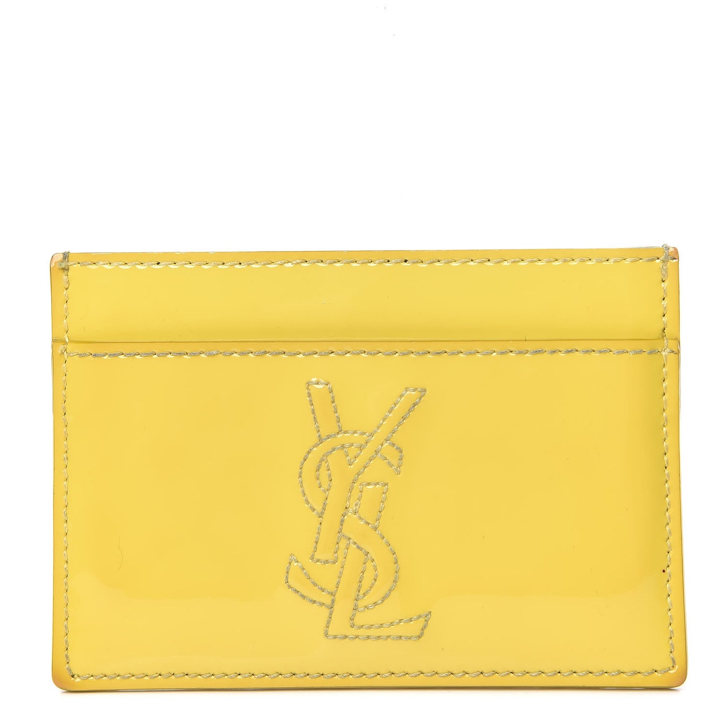 Patent Belle De Jour Card Case Yellow
