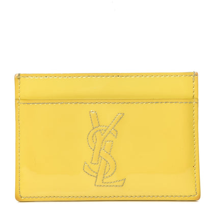 Saint Laurent Patent Belle De Jour Card Case Yellow 1 of 11