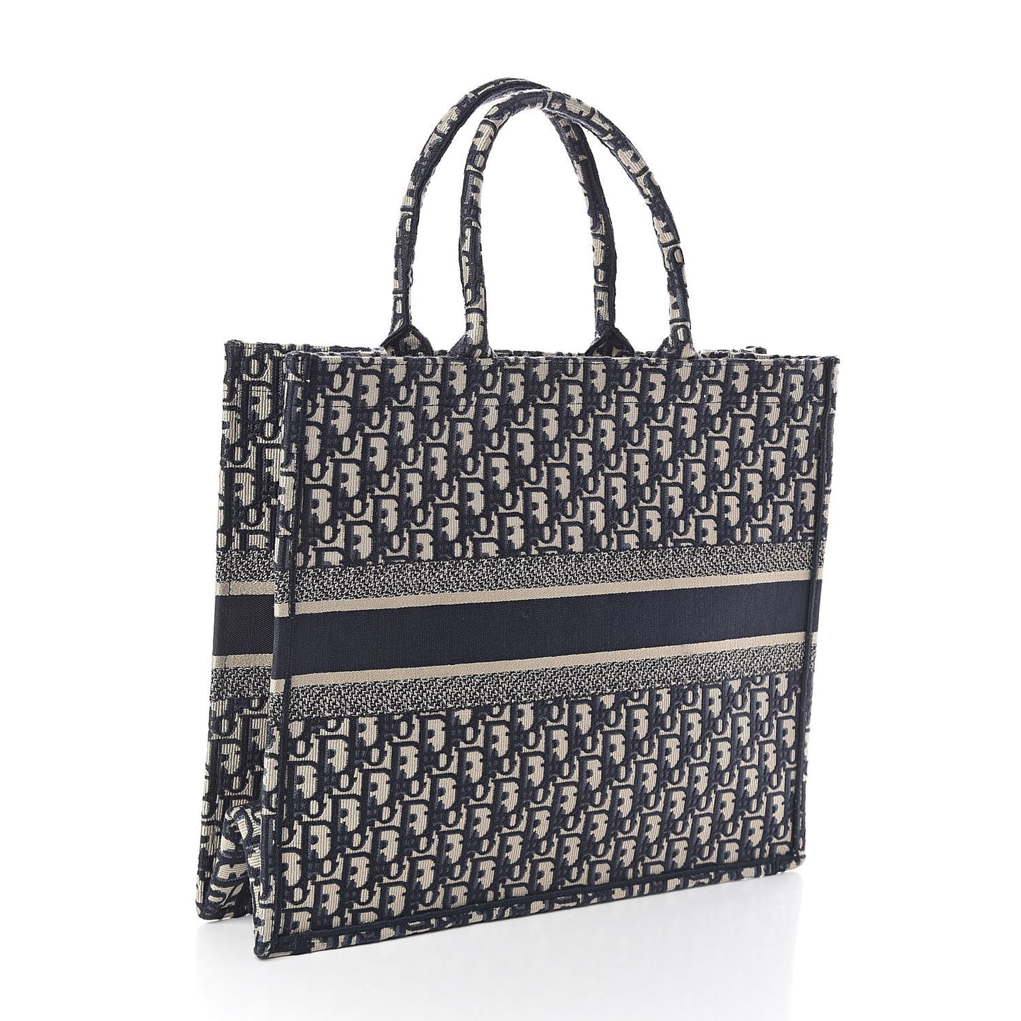 Oblique Book Tote Blue Multicolor