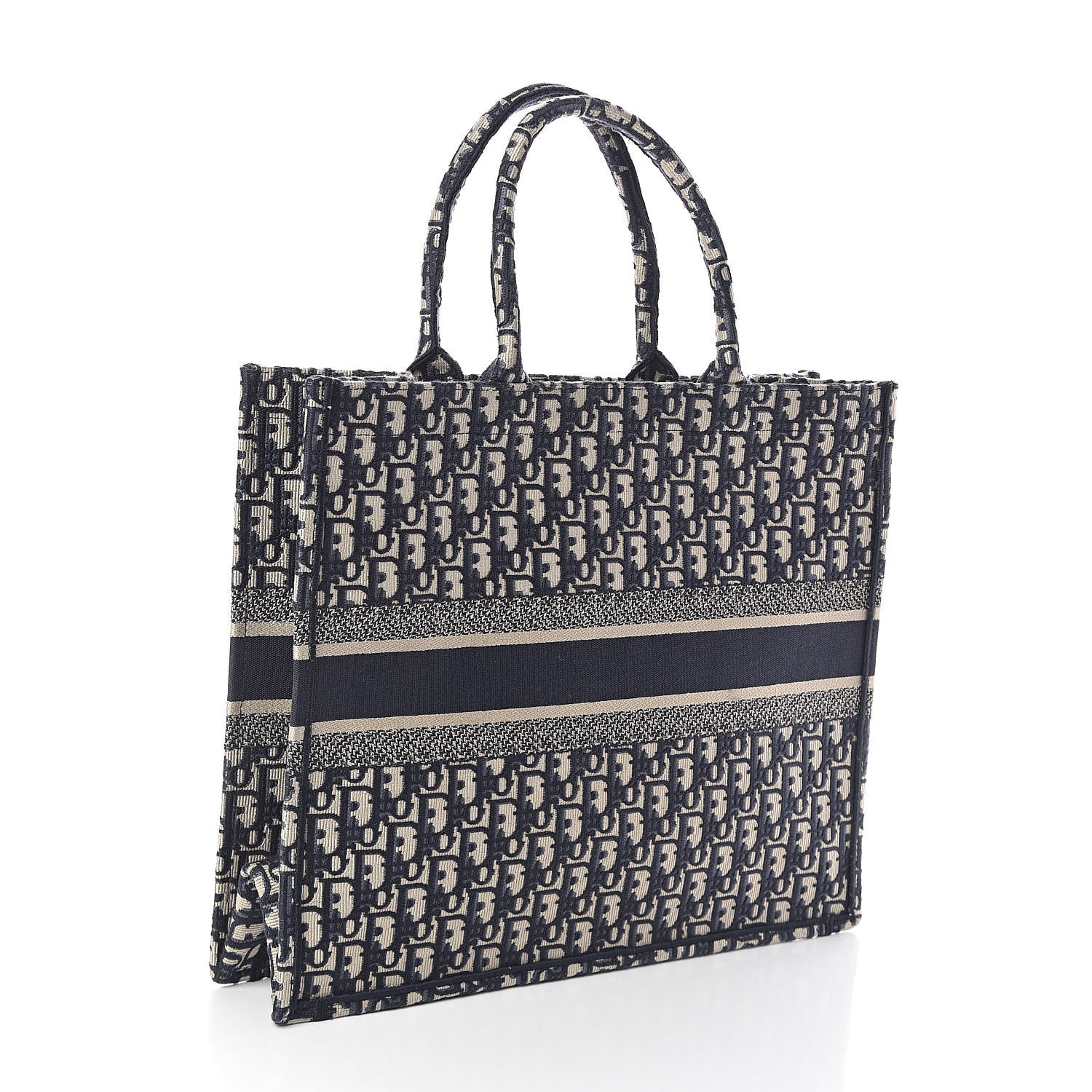 Christian Dior Oblique Book Tote Blue Multicolor 3 of 10