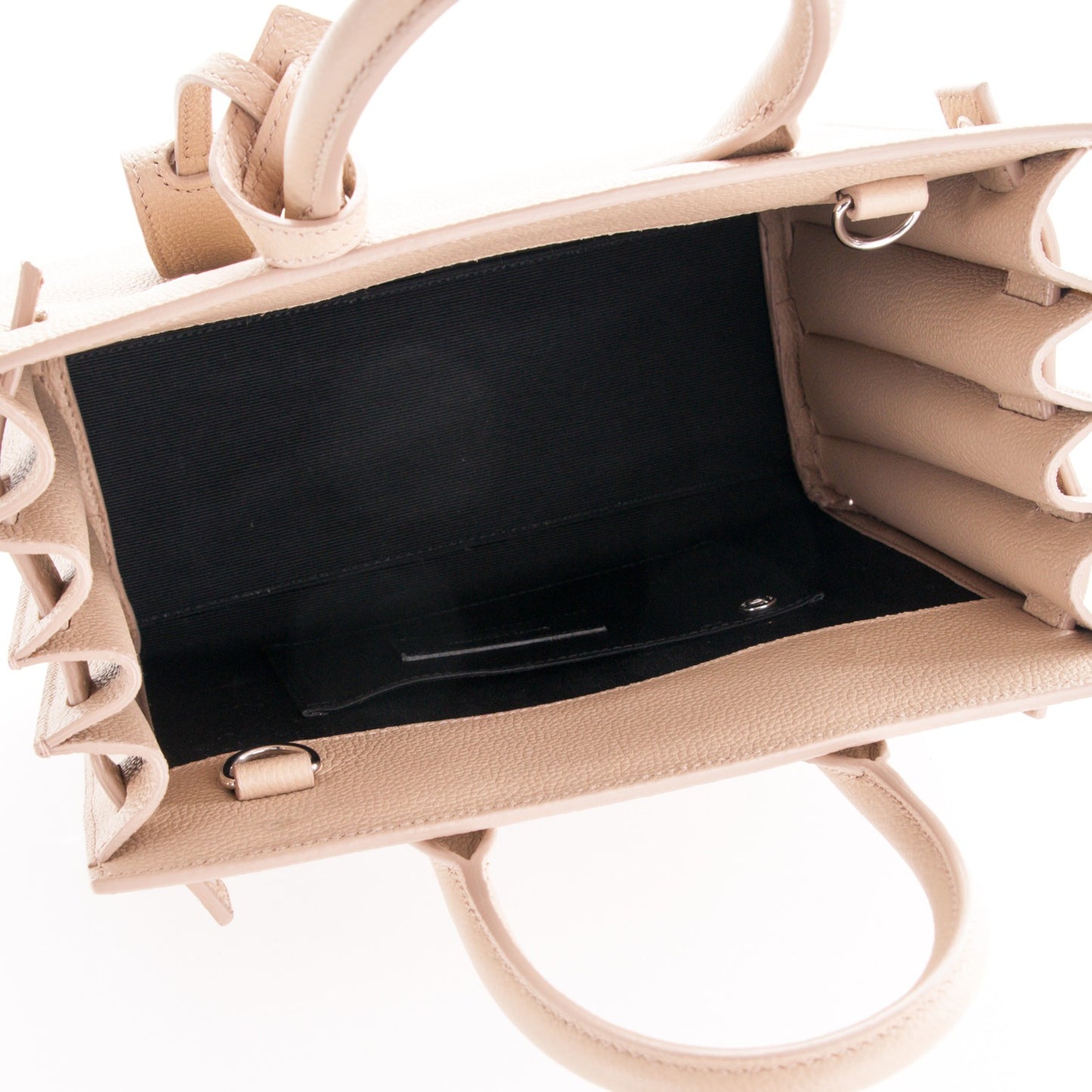 Grained Calfskin Nano Sac De Jour Beige