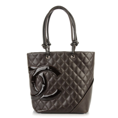 Chanel Calfskin Quilted Medium Cambon Tote Brown 1 of 12