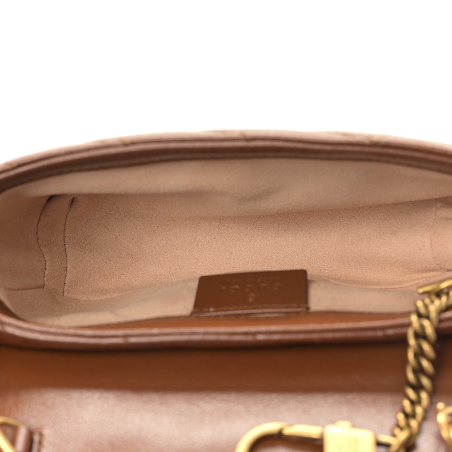 Calfskin Matelasse Diagonal Super Mini GG Marmont Shoulder Bag Cuir