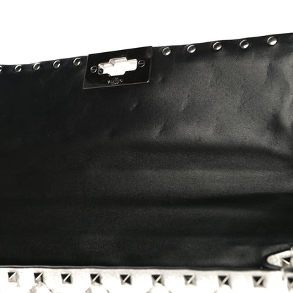 Valentino Garavani Metallic Nappa Medium Rockstud Spike Shoulder Bag Silver 11 of 13