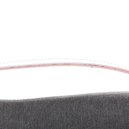 Christian Dior Patent Denim Jeans Saddle Bag Grey Pink 10 of 10