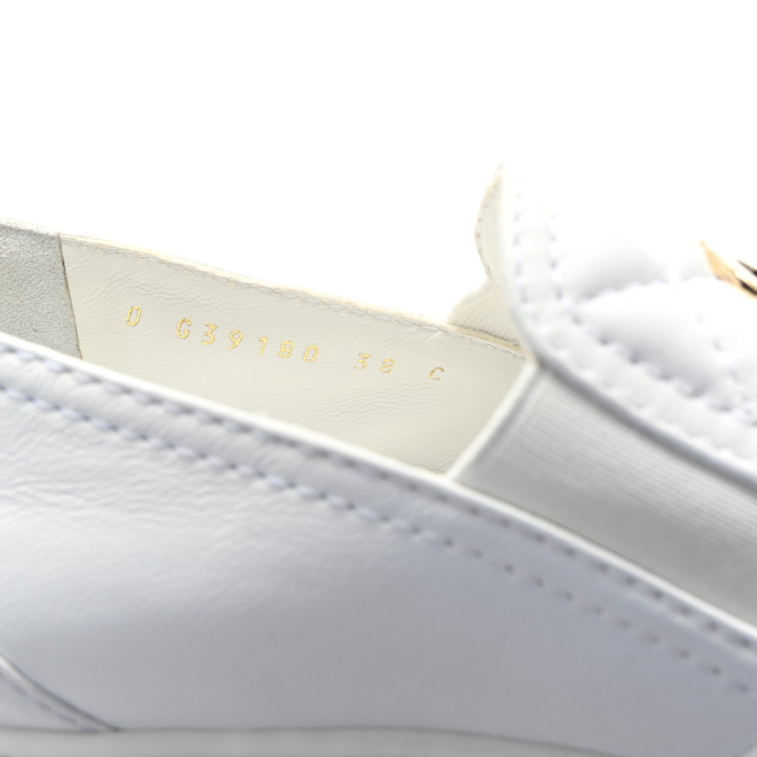 Chanel Lambskin Quilted Womens CC Stroll Sneakers 38 White 9 of 9
