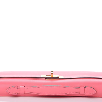 Hermes Swift Kelly Cut Clutch Pochette Rose Azalee 7 of 27