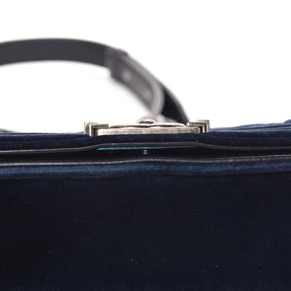 Chanel Velvet Quilted Small Boy Flap Marine Fonce 16 of 17