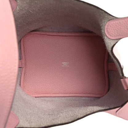 Hermes Taurillon Clemence Picotin Lock 18 PM Rose Sakura 5 of 10