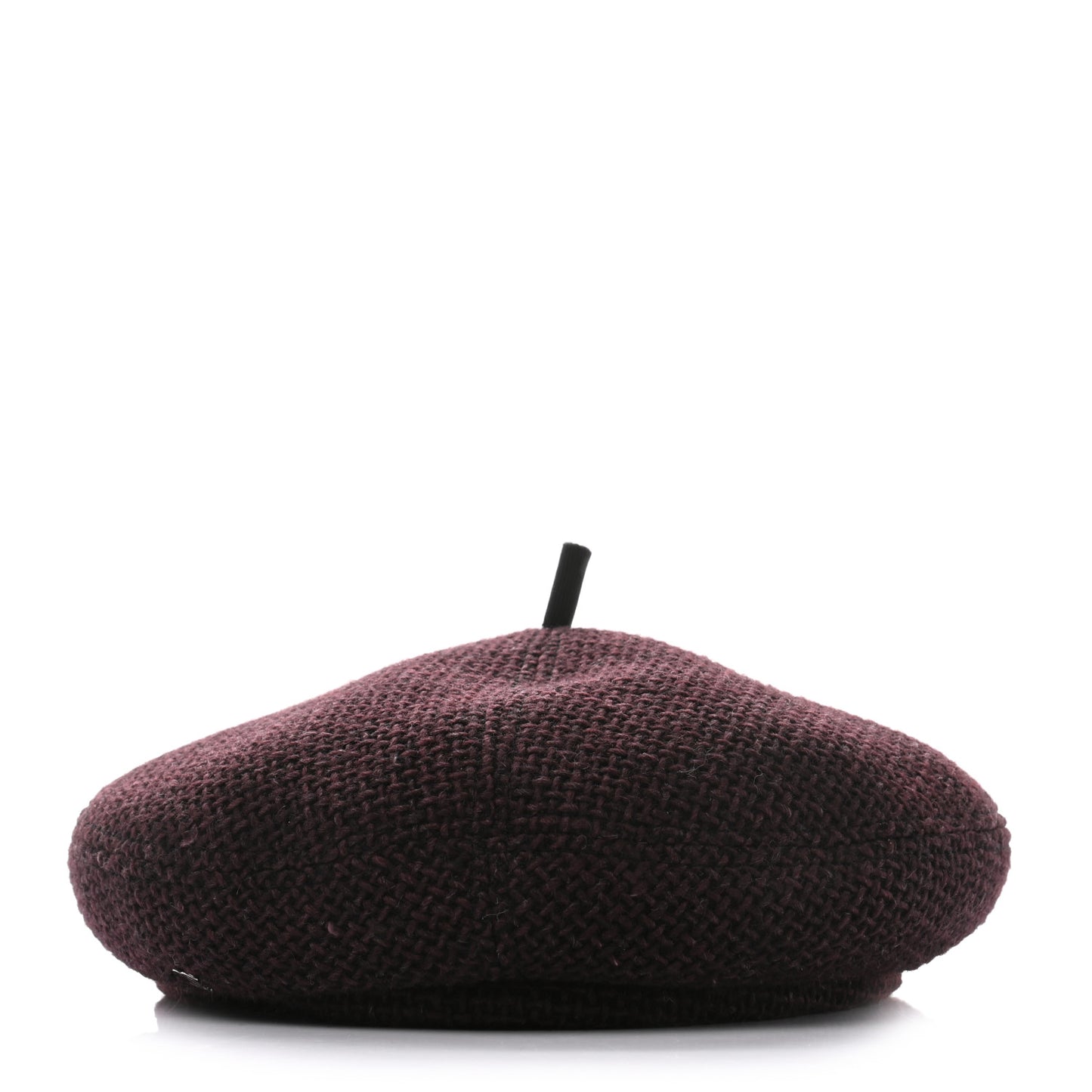 Wool Fabric CC Beret M Burgundy Black