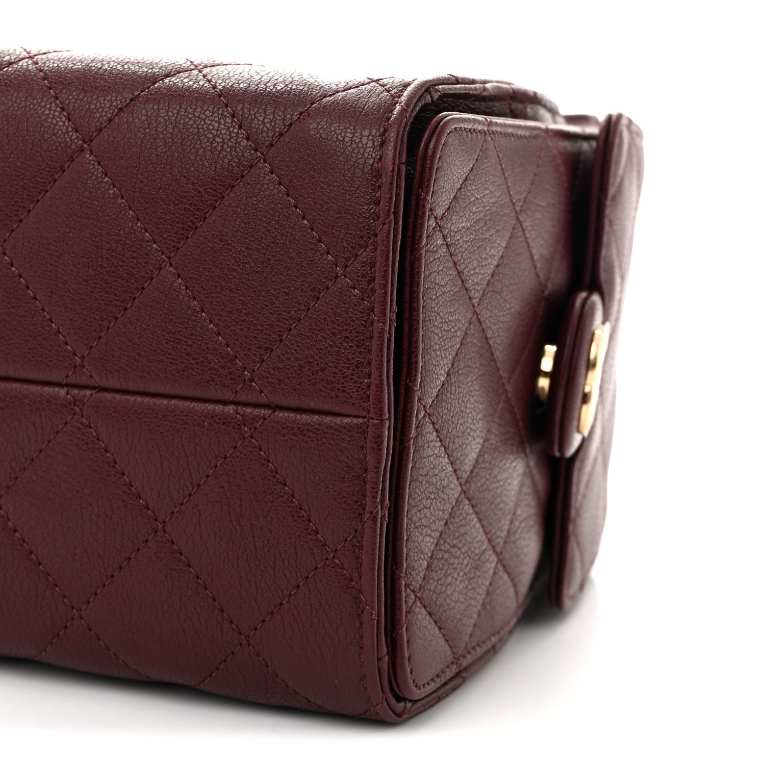 Chanel Caviar Quilted Small Chanel 25 Handbag Burgundy 10 of 11