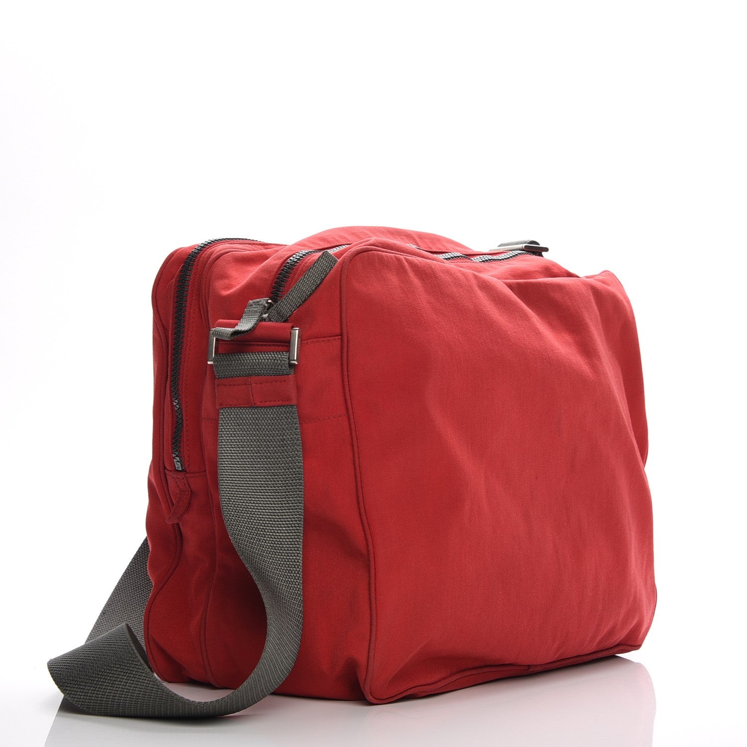 Prada Tessuto Nylon Messenger Bag Rosso 3 of 7