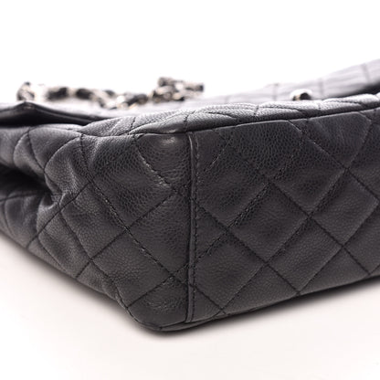 Chanel Washed Caviar Quilted Maxi Single Flap Black 5 of 10