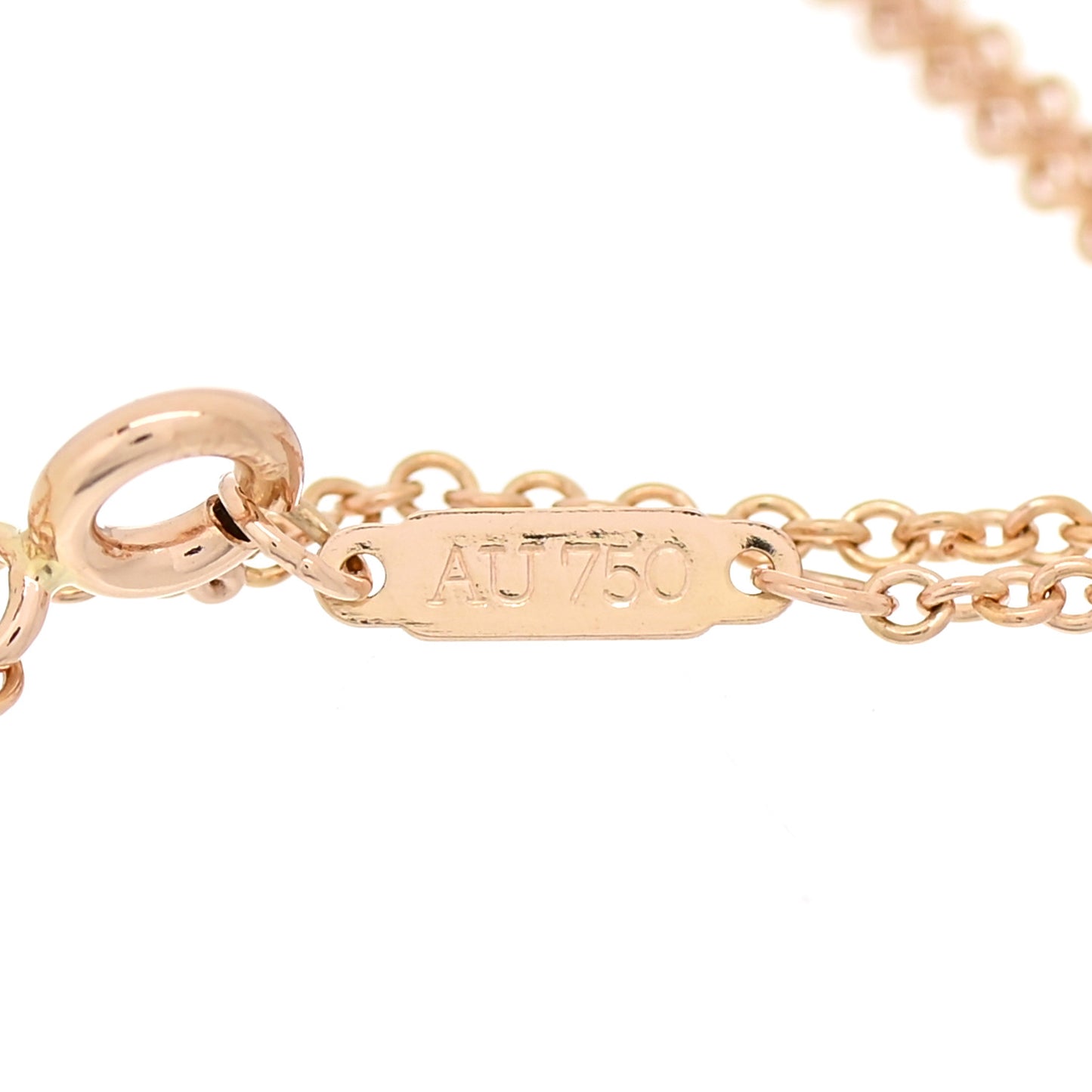 18K Rose Gold T Double Chain Bracelet