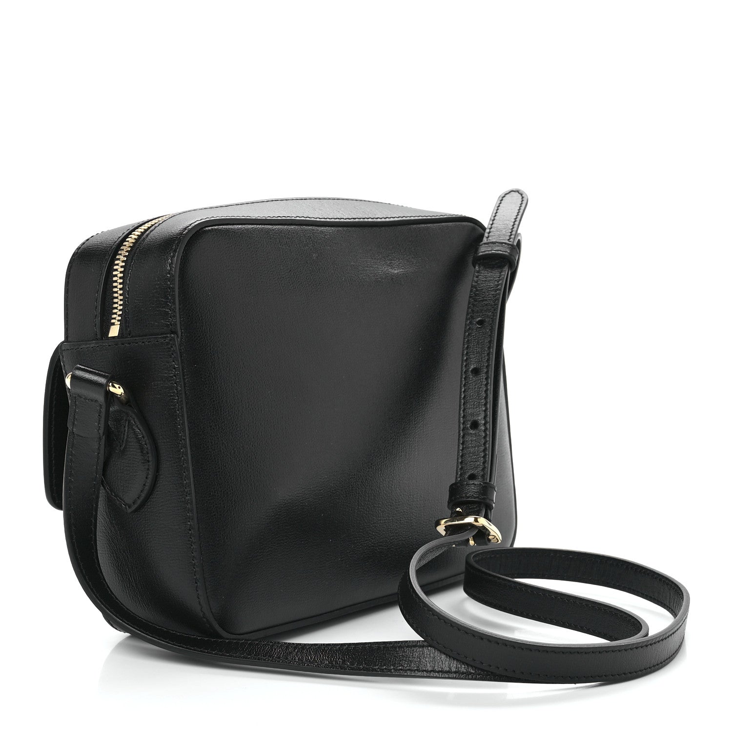 Gucci Textured Calfskin Small Horsebit 1955 Shoulder Bag Black 3 of 11