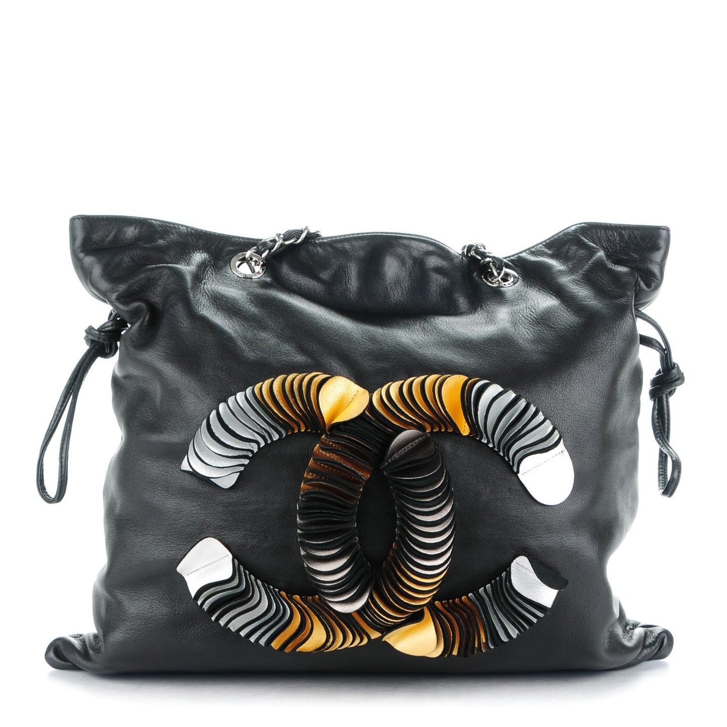 Lambskin CC Disc Tote Black