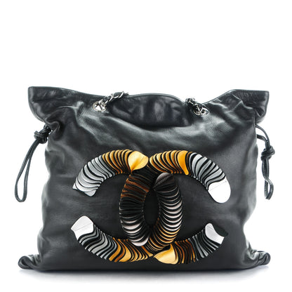 Chanel Lambskin CC Disc Tote Black 1 of 7