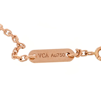 Van Cleef & Arpels 18K Rose Gold Carnelian Sweet Alhambra Heart Bracelet 4 of 6