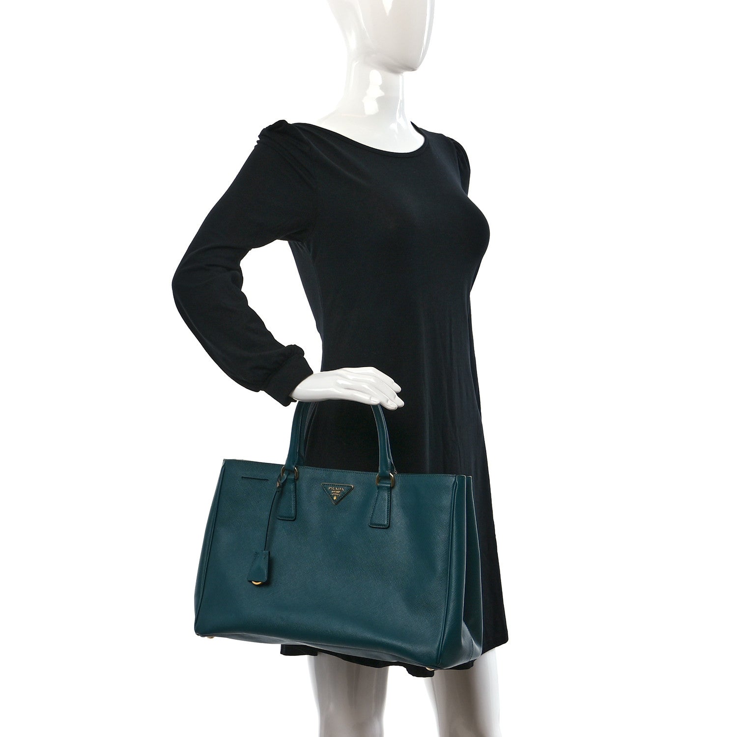 Prada Saffiano Lux Large Tote Ottanio 2 of 9