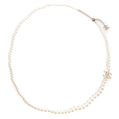 Chanel Graduated Pearl CC Long Necklace Gold 1 of 4