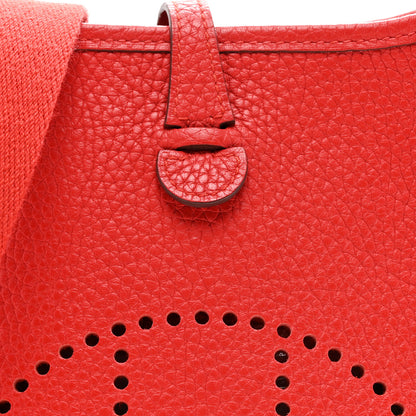 Hermes Taurillon Clemence Evelyne TPM Rouge Casaque 8 of 12