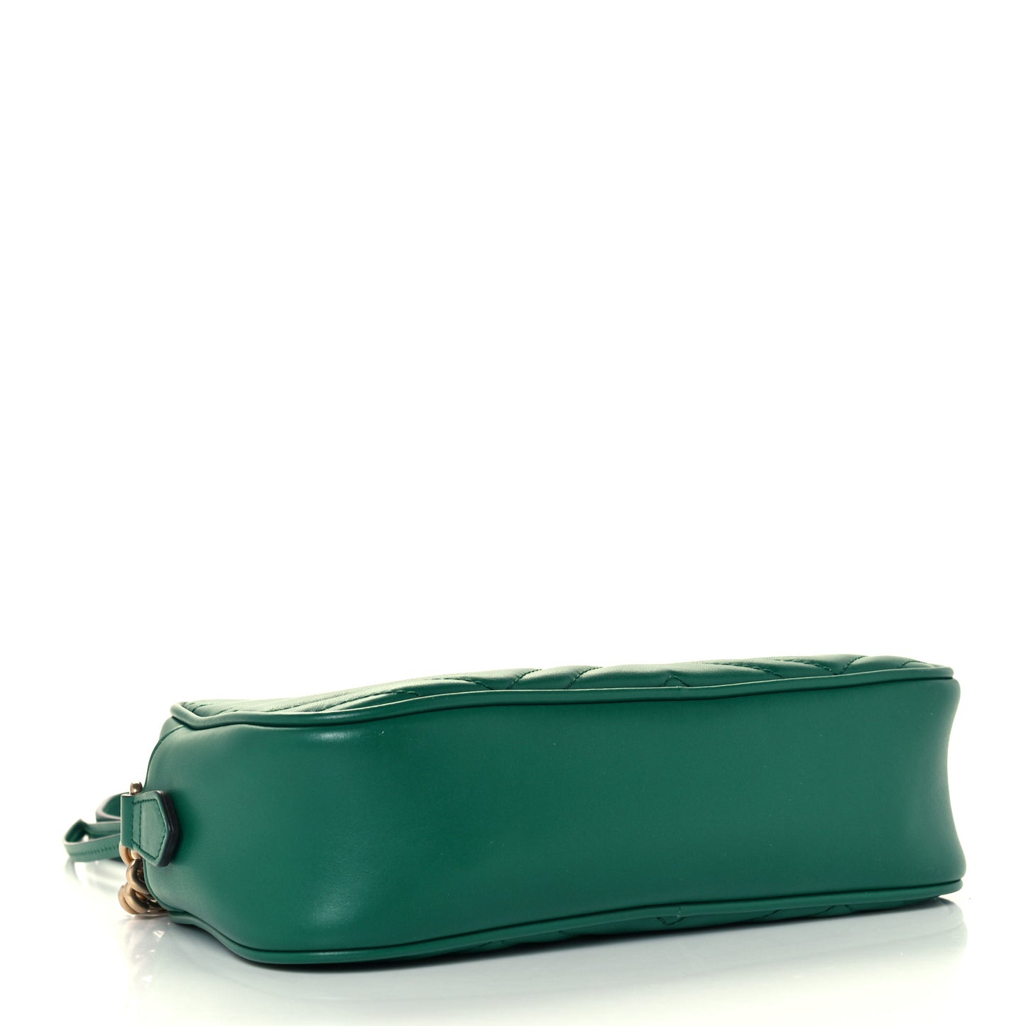 Calfskin Matelasse Small GG Marmont Chain Shoulder Bag Emerald Green