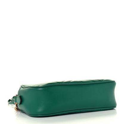 Gucci Calfskin Matelasse Small GG Marmont Chain Shoulder Bag Emerald Green 4 of 11