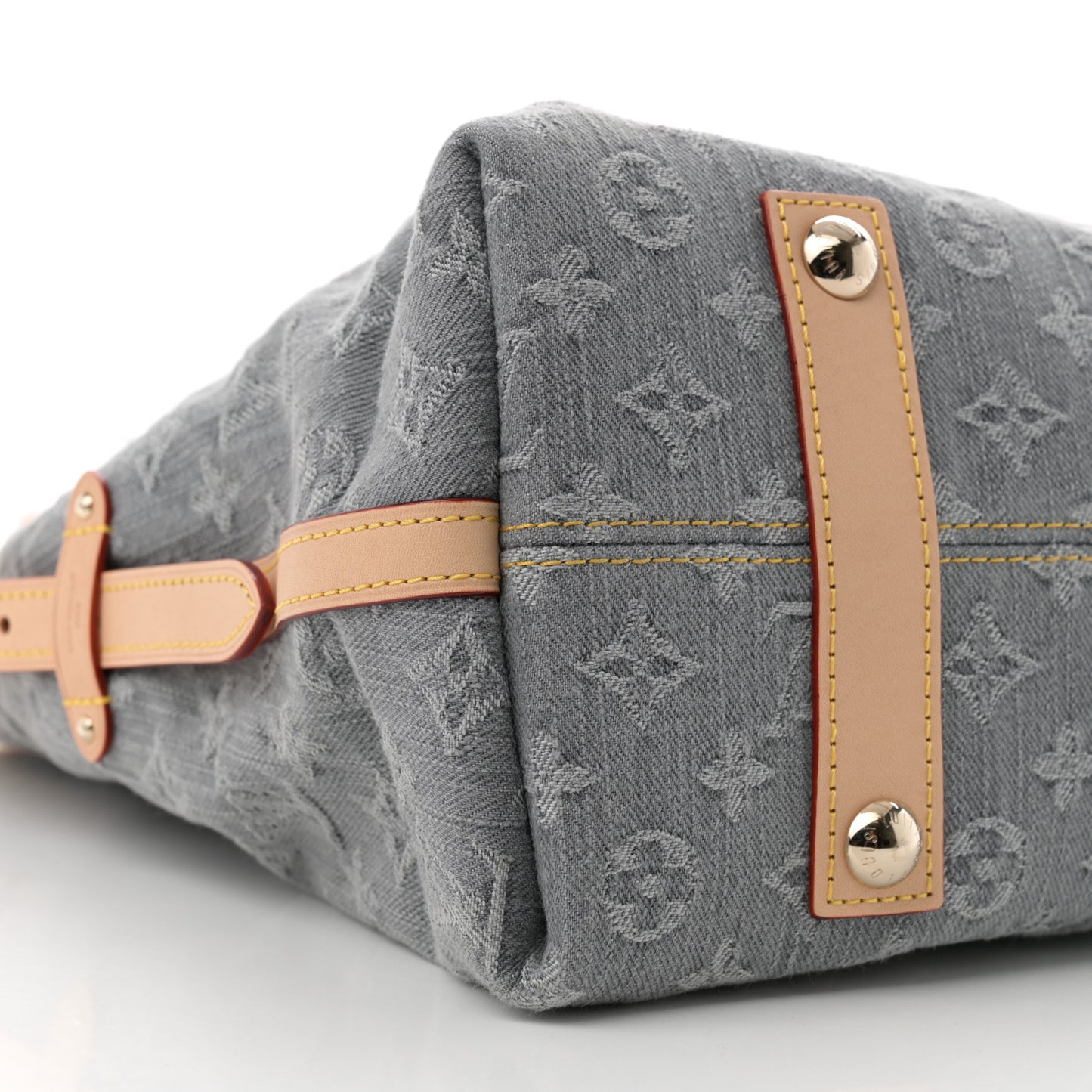 Monogram Denim CarryAll MM Washed Gray