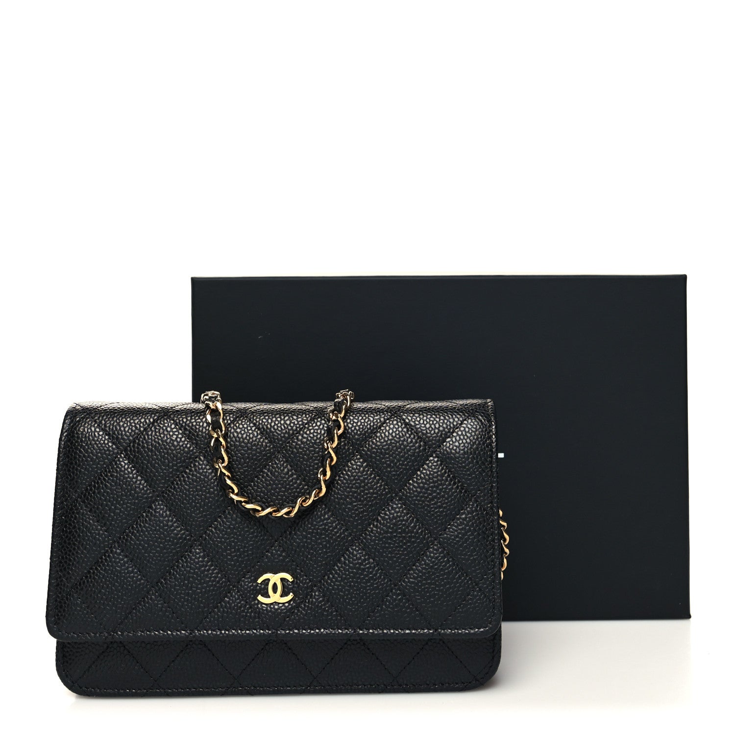 Chanel Caviar Quilted Wallet on Chain WOC Black 12 of 12