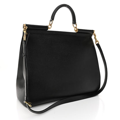 Dolce & Gabbana Dauphine Extra Large Miss Sicily Satchel Black 4 of 10