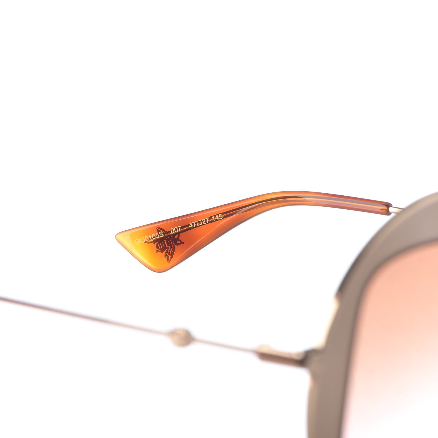Gucci Round Frame Sylvie Web Sunglasses GG0105S White 5 of 6