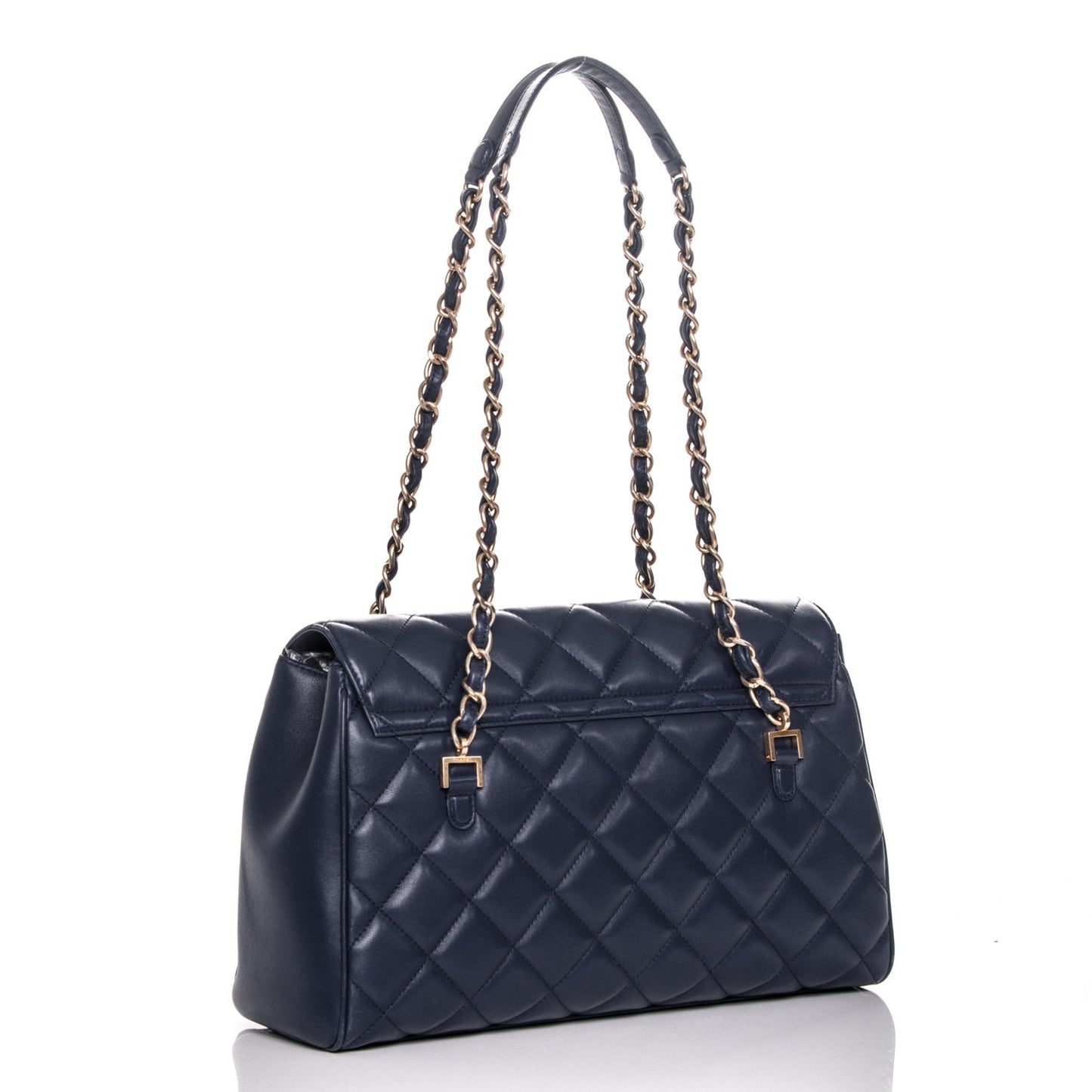 Lambskin Misia Camera Case Flap Navy Blue
