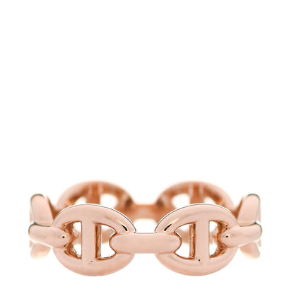 Hermes 18K Rose Gold PM Chaine D'Ancre Enchainee Ring 50 5.25 3 of 8