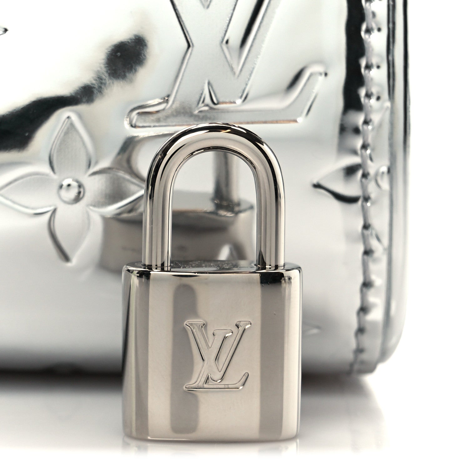 Louis Vuitton Monogram Miroir Speedy Bandouliere 20 Silver 7 of 13