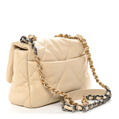 Chanel Lambskin Quilted Medium Chanel 19 Flap Beige 3 of 11