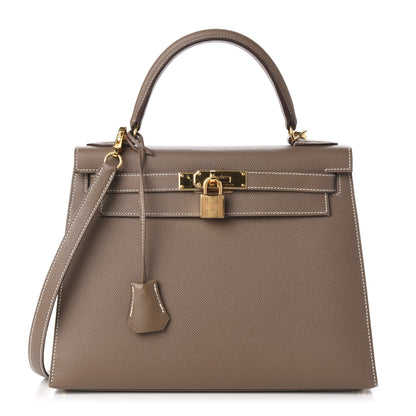 Hermes Epsom Kelly Sellier 28 Etoupe 1 of 14