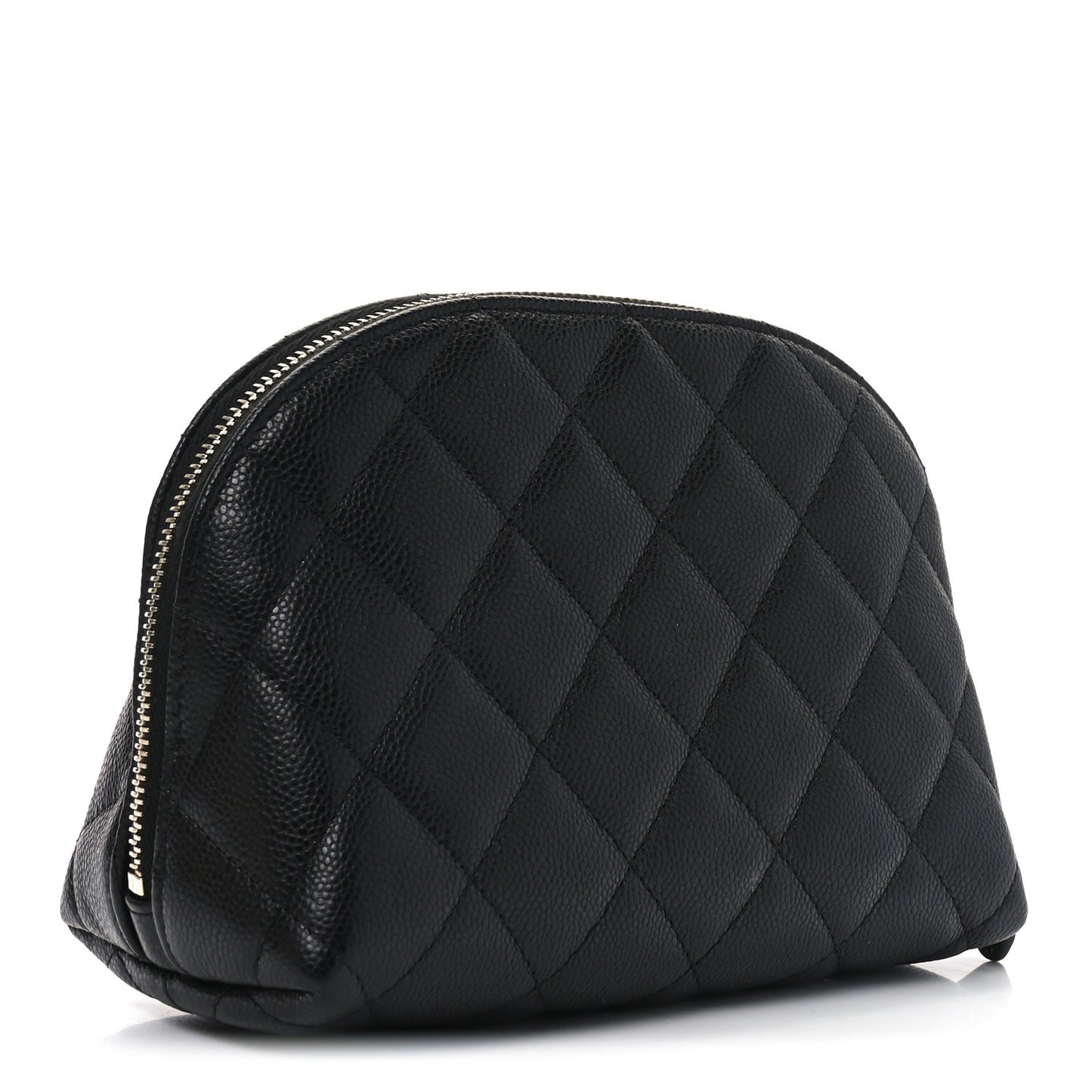 Caviar Quilted Cosmetic Case Black