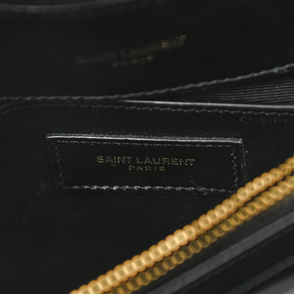 Saint Laurent Calfskin Y Quilted Monogram Small Loulou Chain Satchel Black 7 of 10