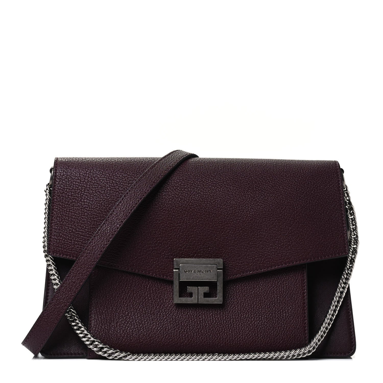 Givenchy Goatskin Medium GV3 Shoulder Bag Aubergine 1 of 4