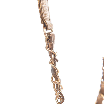 Chanel Metallic Lambskin Caviar Quilted Chain Handle Flap Bronze 11 of 13