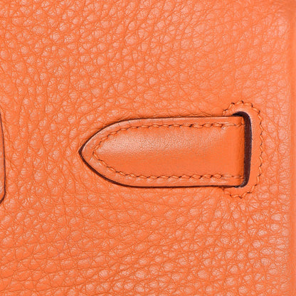 Hermes Taurillon Clemence Birkin 30 Orange 21 of 39