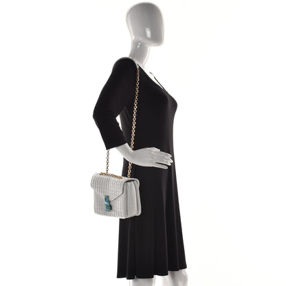 Celine Calfskin Quilted Medium C Bag White 2 of 9