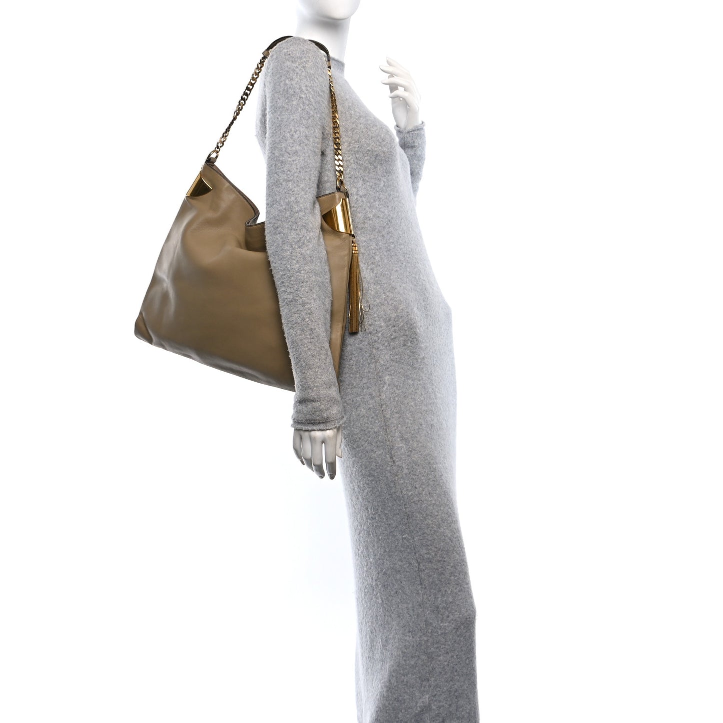 Lambskin 1970 Large Shoulder Bag Beige