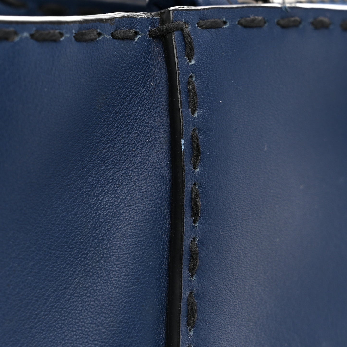 City Calf Small Hand Stitched Galleria Double Zip Tote Bleuette