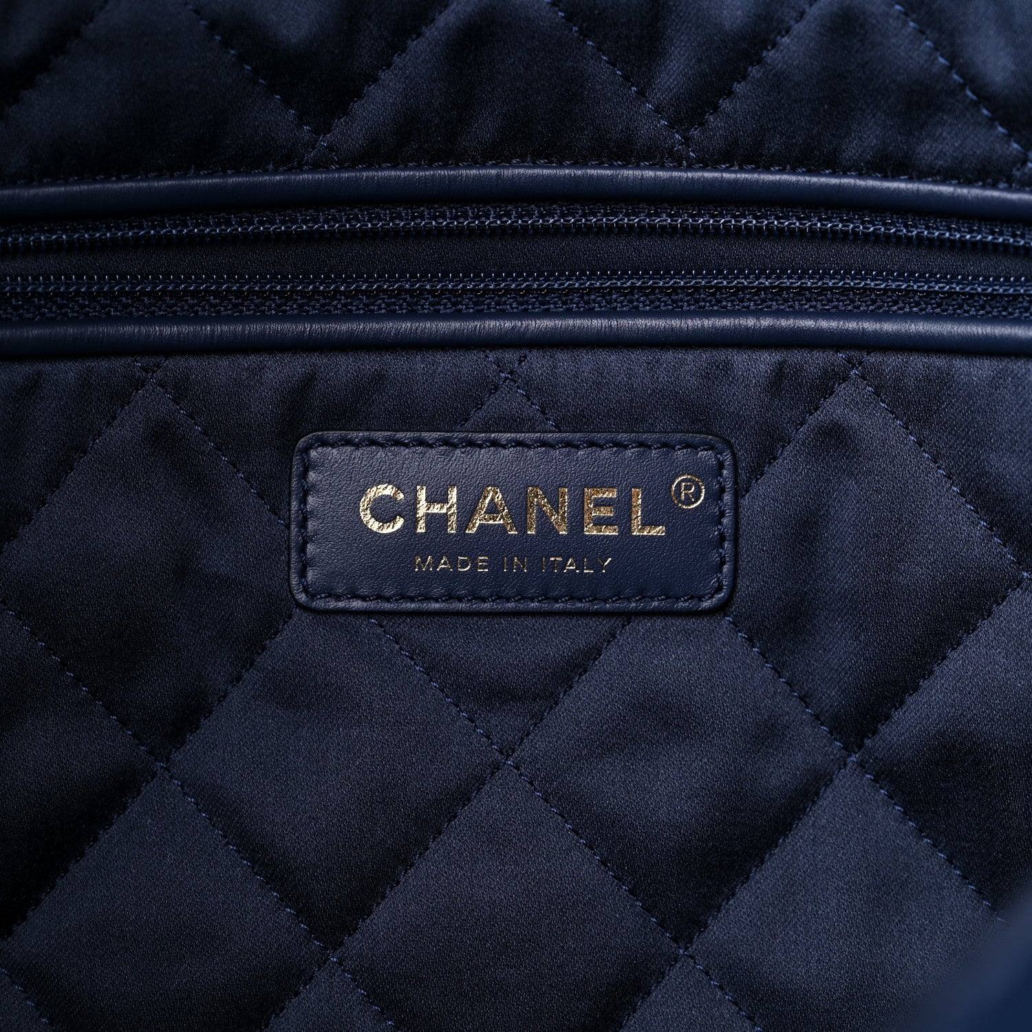 Chanel Shiny Calfskin Quilted Small Chanel 22 Navy 7 of 10